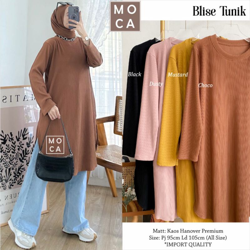 BLISE TUNIK ORI MOCA | Ld105 Kaos Hanover Premium