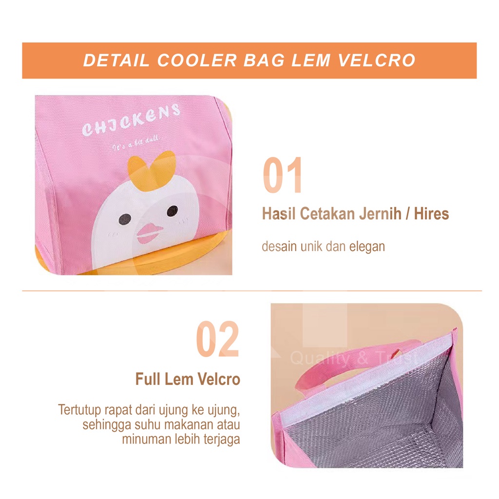 Lunch bag / Cooler Bag ASI / Cooler Box / Mini Cooler Bag Bayi / Bento Cooler Bag /Tas Bekal / Tas Penyimpanan Makanan Minuman / Tas Penahan Dingin dan Panas/ Bahan Oxford Aluminium Foil / Souvenir Hadiah Gift Promosi