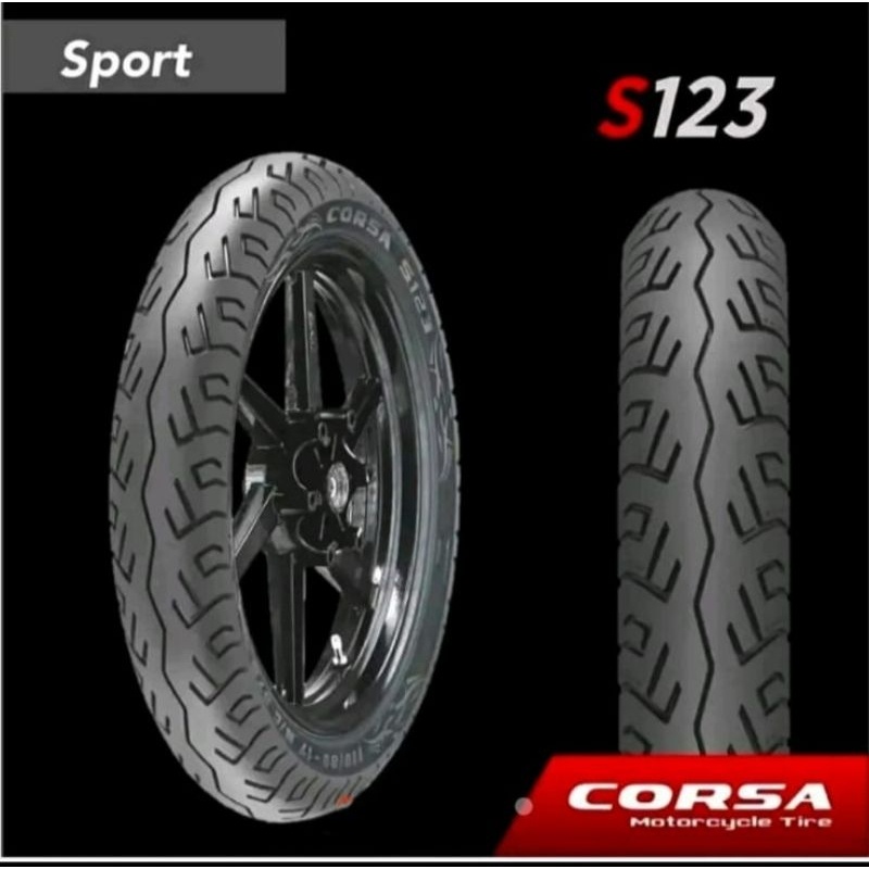BAN LUAR CORSA 70/90-17 RING 17 S123 TUBLES TUBELESS CDP PASURUAN