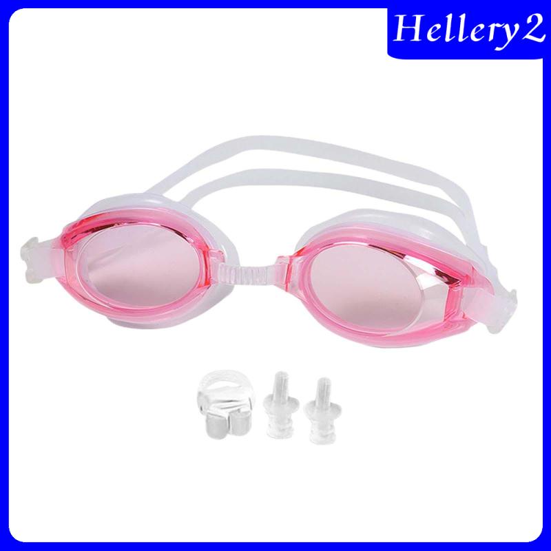 [Hellery2] Kacamata Renang Dewasa Tali Silikon Lembut Nyaman Anti Fog Swim Goggles