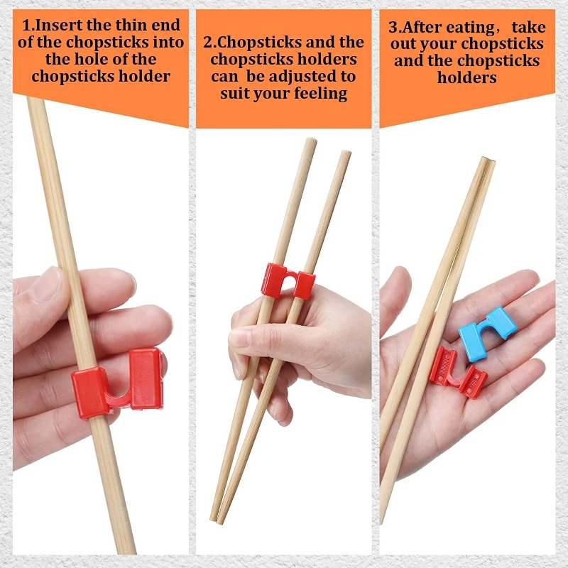 1pc Reusable Colorful Chopsticks Helper/ Holder Pelatih Sumpit China Untuk Belajar Pemula Adouts