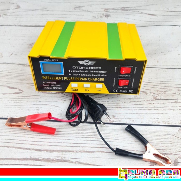 CHARGER AKI 12V/24V SMART CHARGER CAS PINTAR CAS AKI