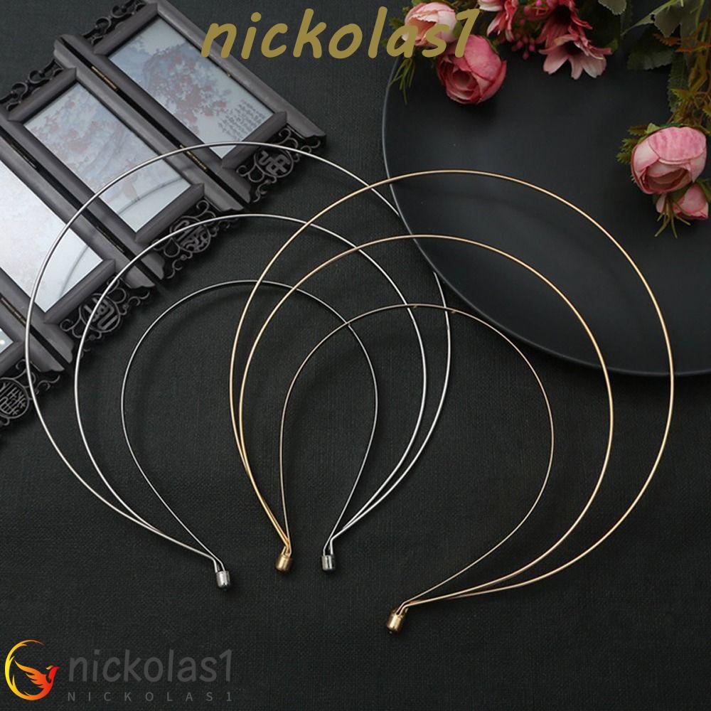 NICKOLAS1 Wanita DIY Bando Dewi Hairband Cuci Muka Bando Non Slip Hairband Pengantin Pernikahan Headband Sylish Hair Hoop Metal Band Headpiece Halo Rambut Mahkota