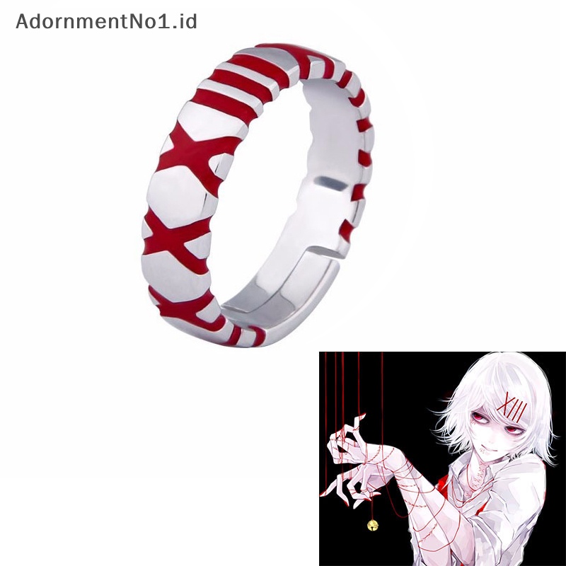 [AdornmentNo1] Anime Cos Tokyo Ghoul JUZO SUZUYA REI Boy cincin jari yang dapat disesuaikan untuk wanita pria Cosplay perhiasan aksesori hadiah