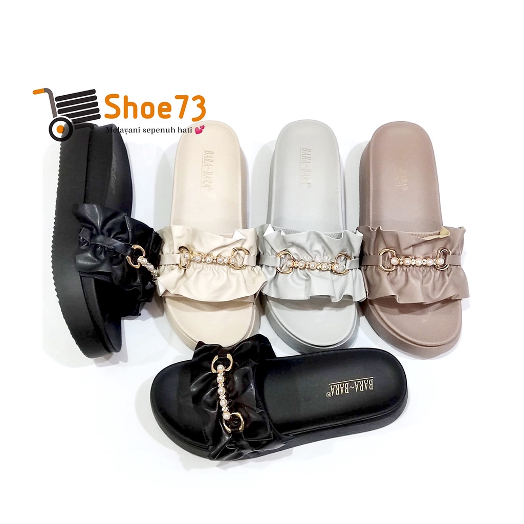 BARA-BARA 219 V-17 SIZE 36-40 ORIGINAL | Sandal Wedges Selop Jelly Pita Wanita | Sendal Kokop Impor