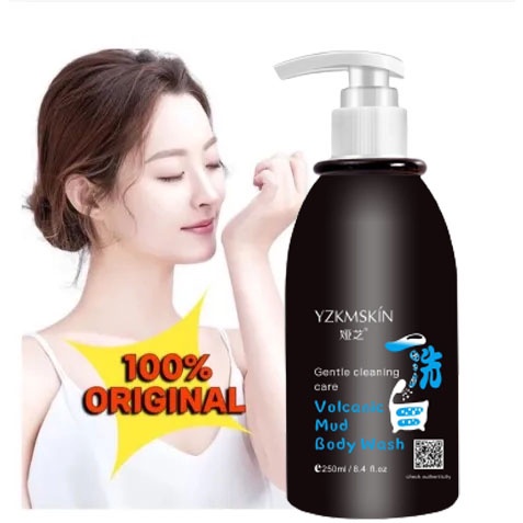 (UMU SUPPLIER) YZKMSKIN ORIGINAL LUMPUR VULKANIK / VOLCANIC 250ML MUD BODY WASH VULCANIC SABUN PEMUTIH KULIT SELURUH TUBUH BADAN MOISTURIZER