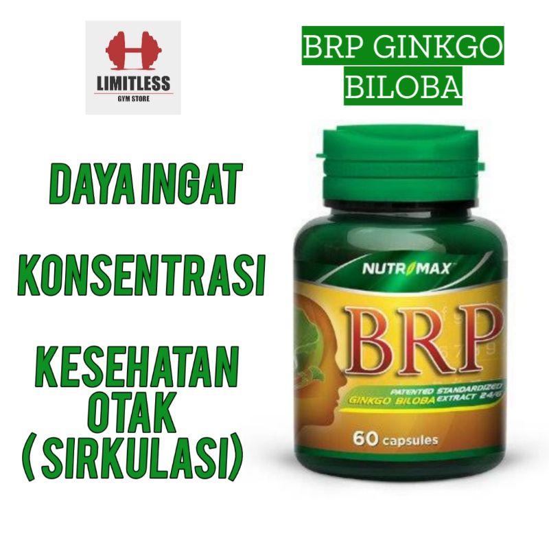 Nutrimax BRP Ginkgo Biloba Extract 30 Kapsul Caps Ginko Suplemen Otak Daya Ingat