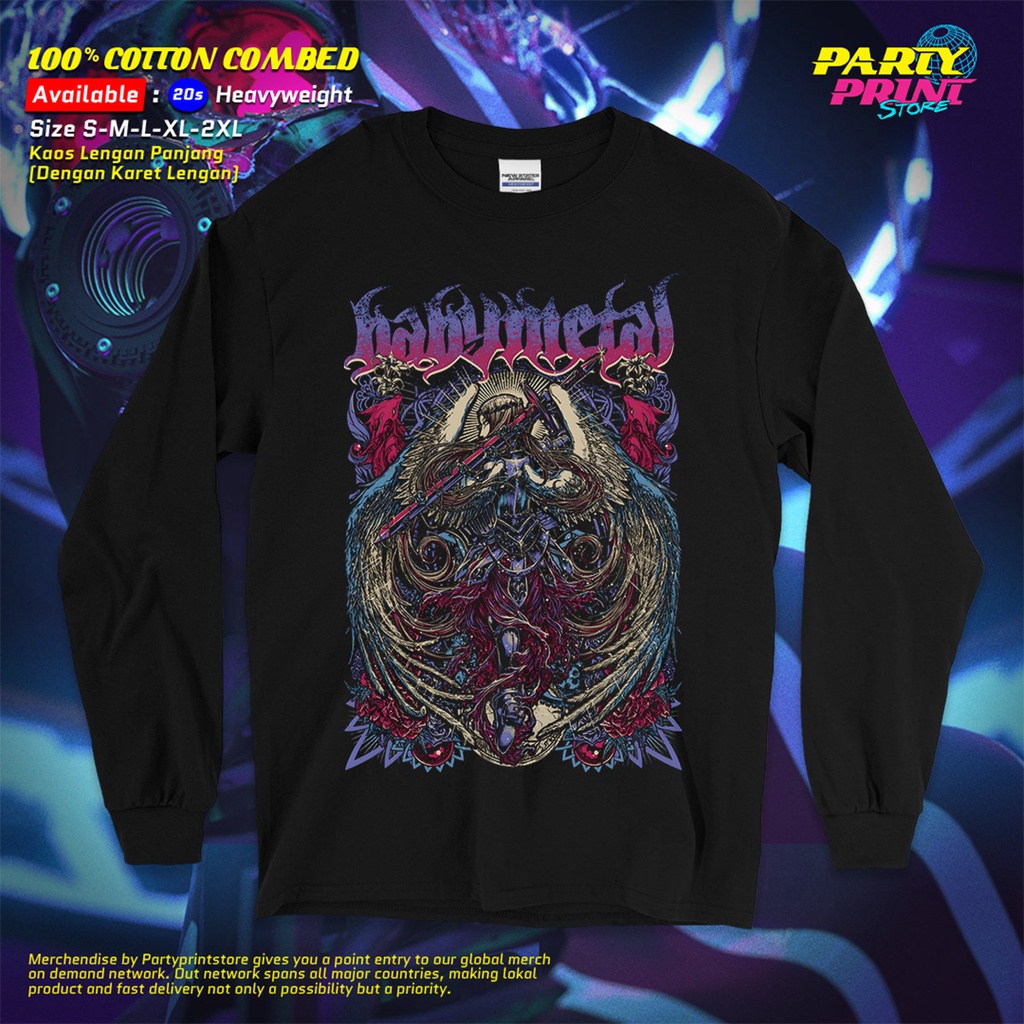 Partyprintstore Kaos Lengan Panjang Pria Band BabyMetal Baby Metal Su-Metal Seitansai #13
