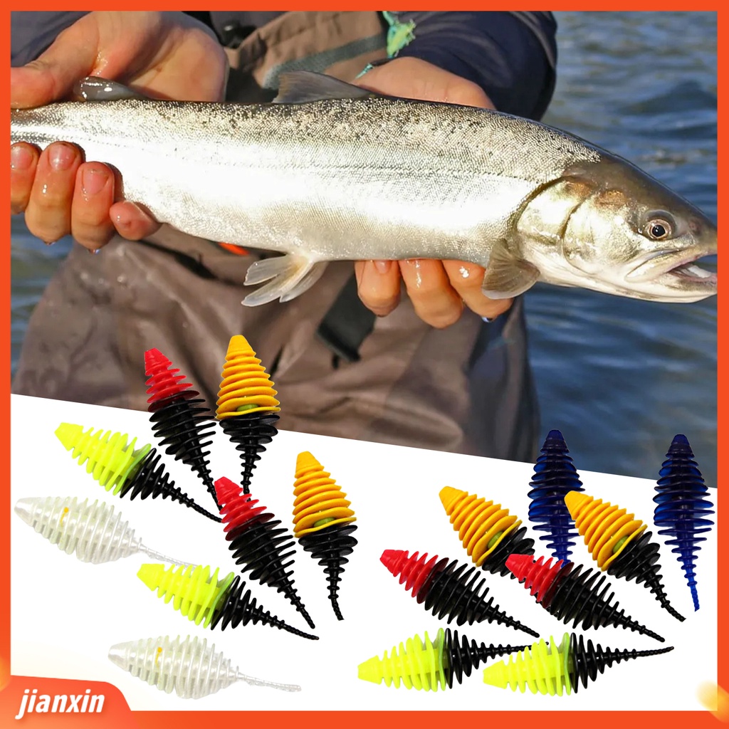 (In Stock) 3.5cm /4.5cm Umpan Pancing Botol Simulasi Warna Cerah Tahan Sobek Two-tone Ketangguhan Yang Baik Universal Lembut PVC Trout Memancing Buatan Cacing Swimbait Memancing Perlengkapan Memancing
