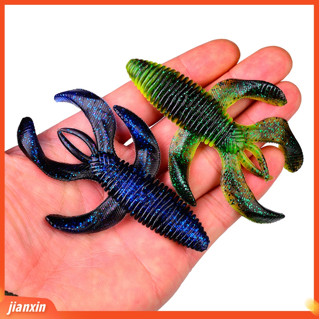 (In Stock) 5Pcs 10cm /11.5g Silikon Umpan Lembut Warna Cerah Tangguh Besar Cubitan Crawfish Umpan Peralatan Memancing