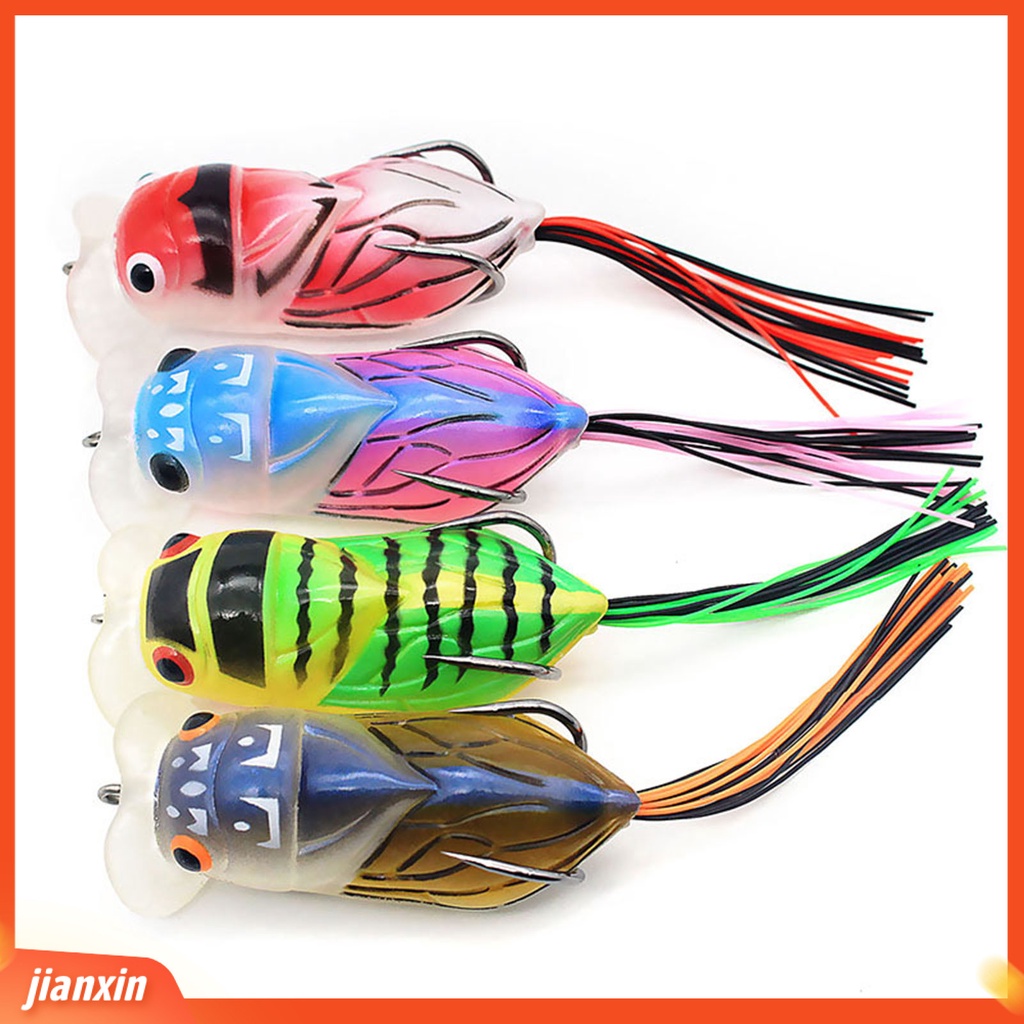 (In Stock) Kail Pancing Tajam Penembus Kuat Warna-Warni 12.6g Bionic Cicada Ikan Kecil Buatan Umpan Lembut Untuk Pecinta Memancing