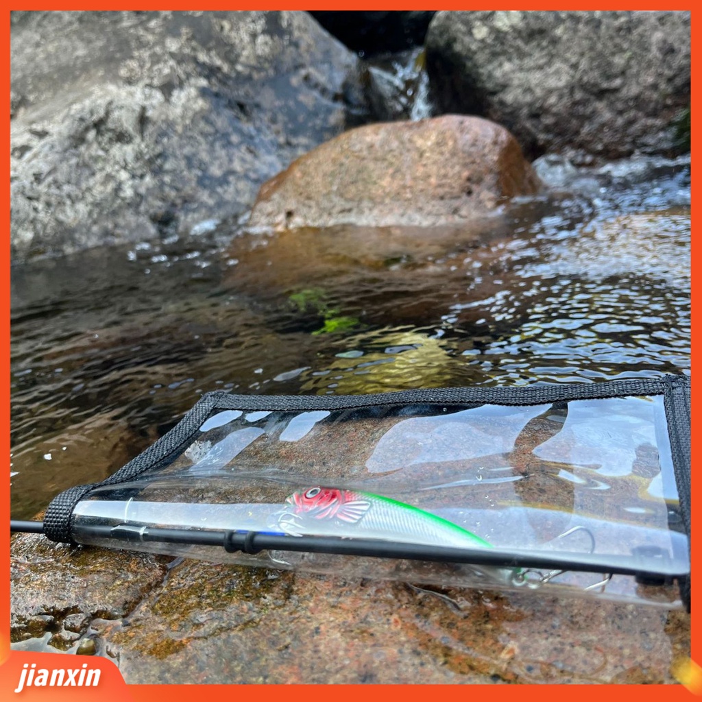 (In Stock) Penutup Umpan Pancing Elastis Tape Pengikat Transparan Tahan Air Visible PVC Fishing Tackle Lure Protector Outdoor Angling