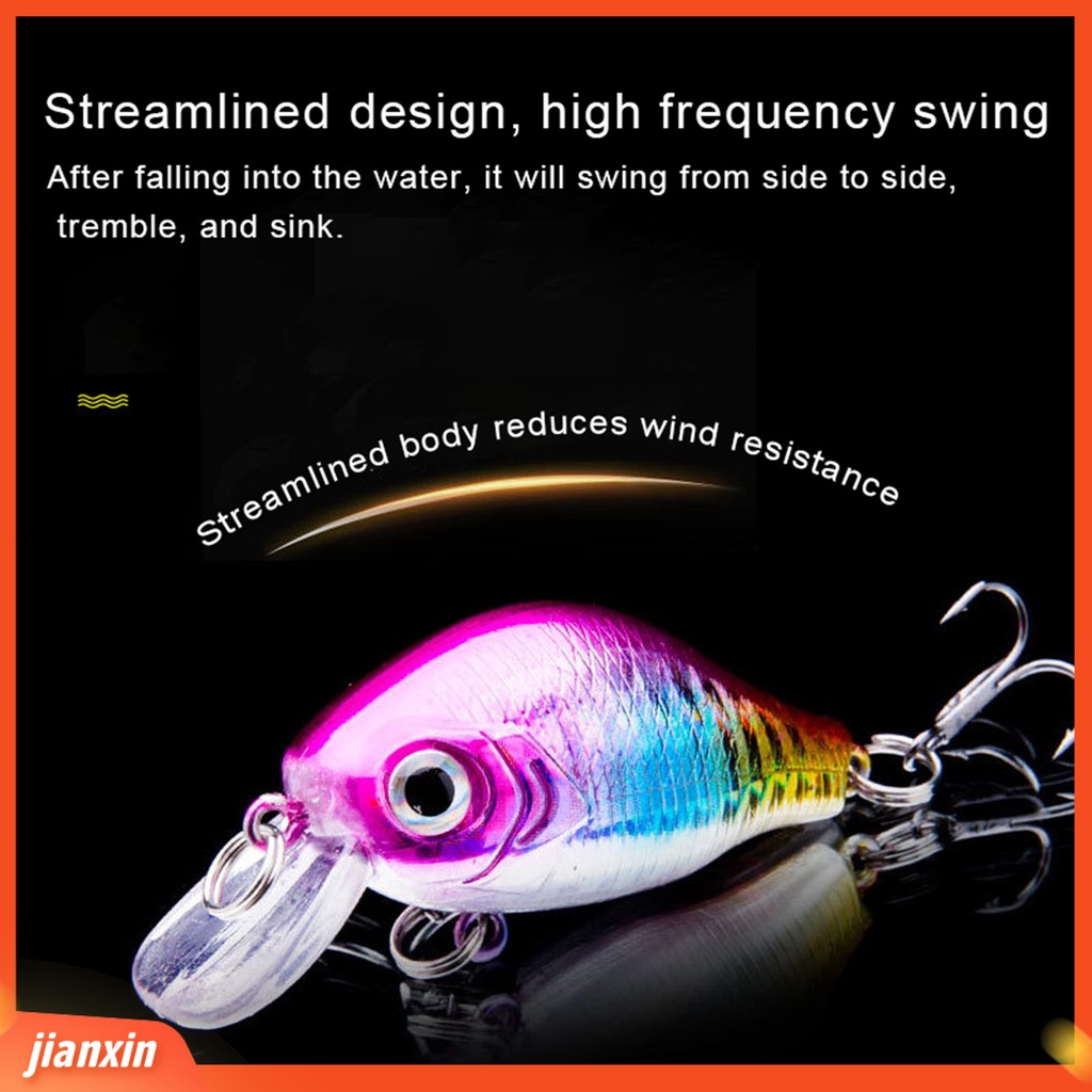 (In Stock) Outdoor Sinking Stream Hard Fishing Lure 60mm Umpan Tackle Untuk Trout Tengger Bass