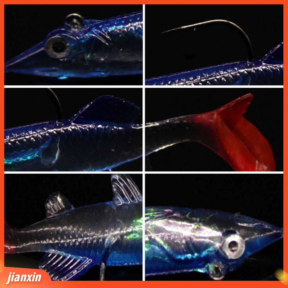(In Stock) 8 cm Buatan Memancing Umpan Tahan Gigit Realistis Plastik Kait Tunggal Memancing Umpan Tackle Tool