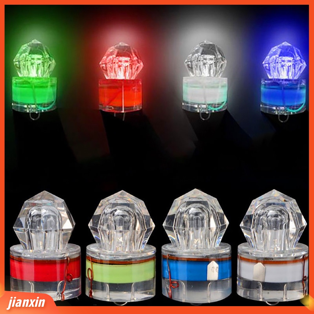 (In Stock) Lampu Pancing Flash Bentuk Berlian LED Strobo Cumi Deep Drop Umpan Bawah Air
