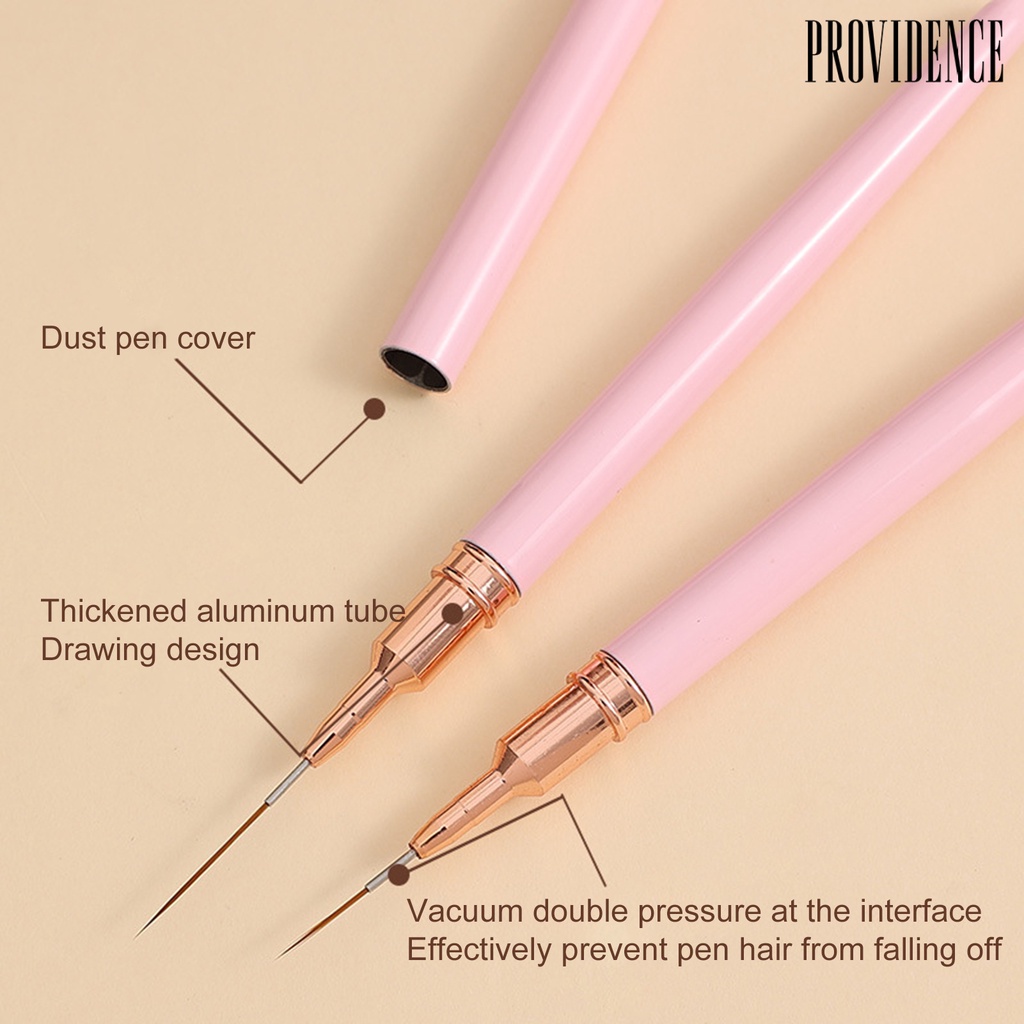 Providence 5Pcs Set Brushes Nail Art Ultra-Halus Ringan Tahan Lama Dotting Alat Gambar Untuk Kuku Yang Indah