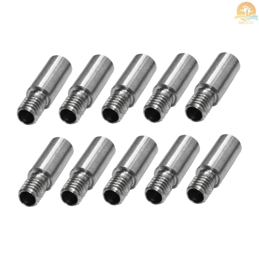 In Stock Heat Break Nozzle Tenggorokan M6 Sekrup 22mm Panjang Extruder V6 Dual Hotend J-Kepala Tenggorokan 3D Printer Parts 1.75mm All Metal/ Tabung 1.75mm/ Bore 4.1mm Paket 10pcs