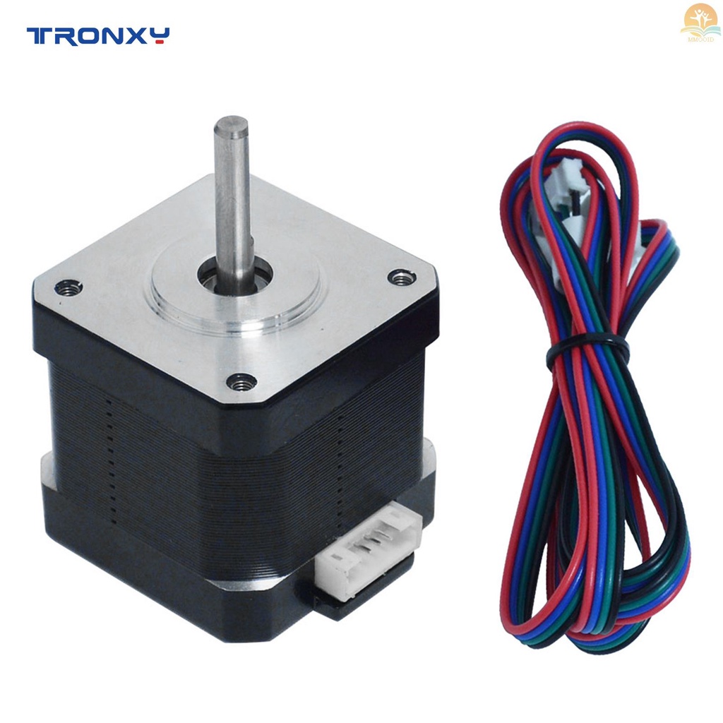 In Stock TRONXY 1pc 42stepper Motor Torsi Tinggi Hybrid Stepping Motor 2phase 1.8derajat Langkah Sudut 1.68A 40Ncm 4-Lead Dengan Kabel 1meter Untuk Printer 3D CNC