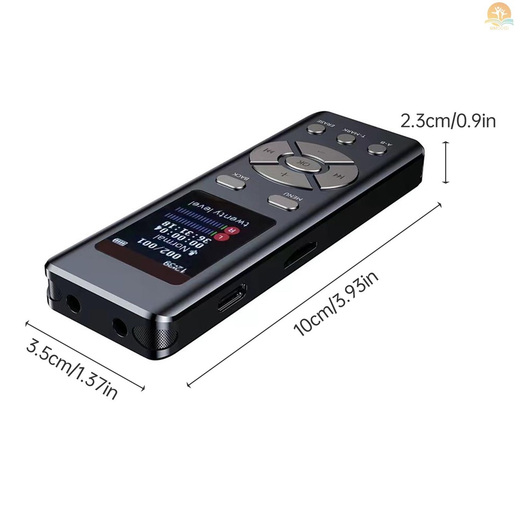 In Stock Perekam Suara Pengurangan Kebisingan Cerdas Dengan Mikrofon High-fidelity A-B Loop Playback MP3 2-Channel Rekaman Stereo Perekam Audio Digital Untuk Guru Siswa Jurnal