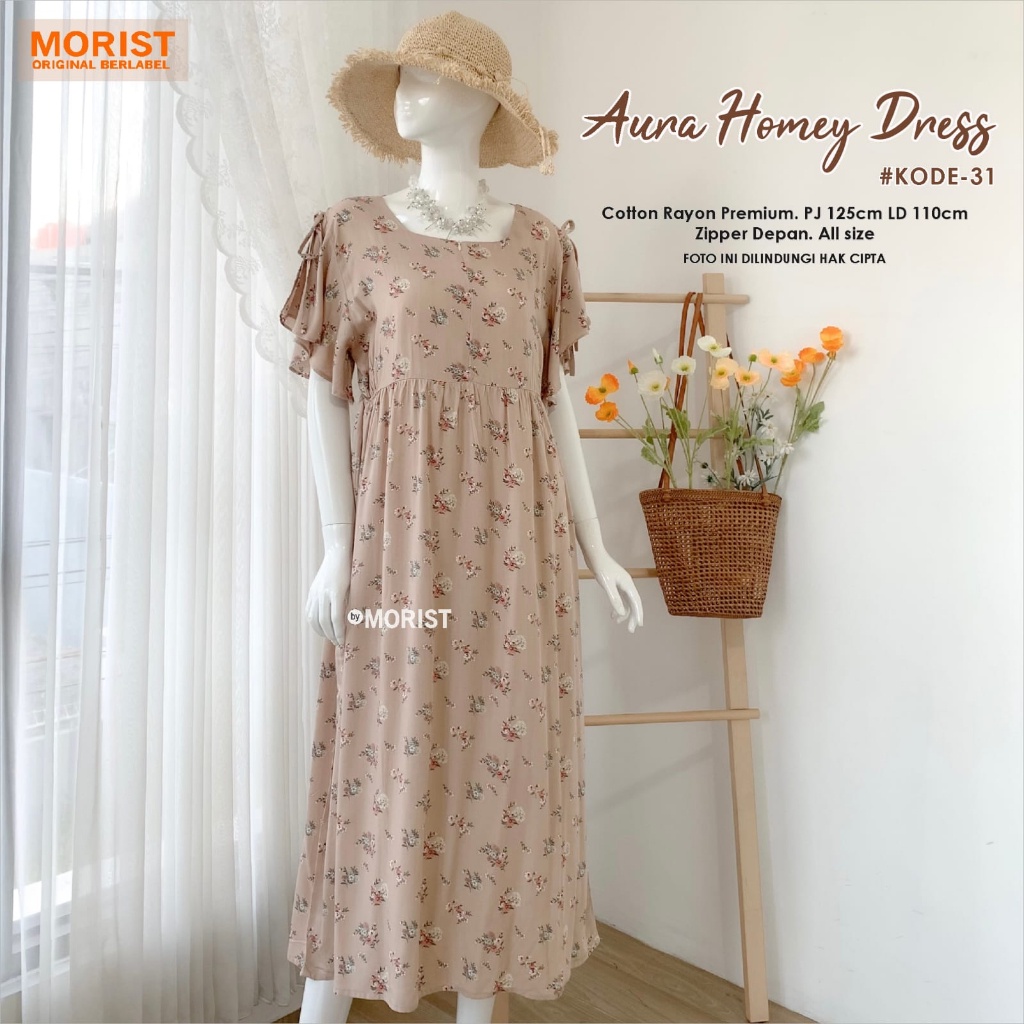 Aura Homey Dress (29-32) ORI MORIST | Ld110 Cotton Rayon Premium