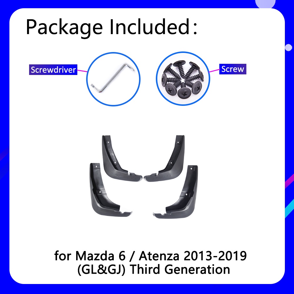 Mudguards Cocok Untuk Mazda 6atenza GL GJ 20132014 2015 2016 2017 2018 2019 Aksesoris Mobil Mudflap Fender Onderdil Pengganti Otomatis