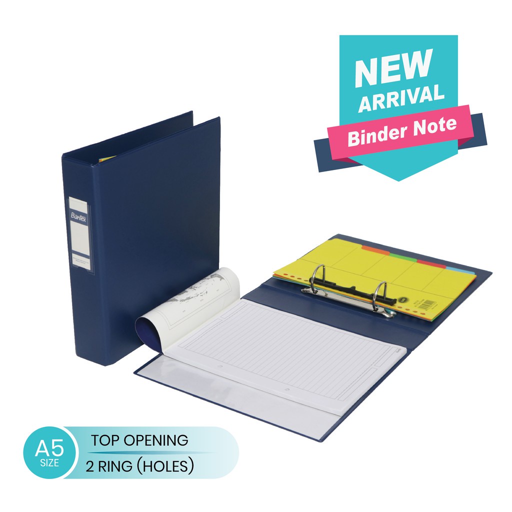 

[Artomas] Bantex Binder Noted A5 Top Opening 2 Ring #A128