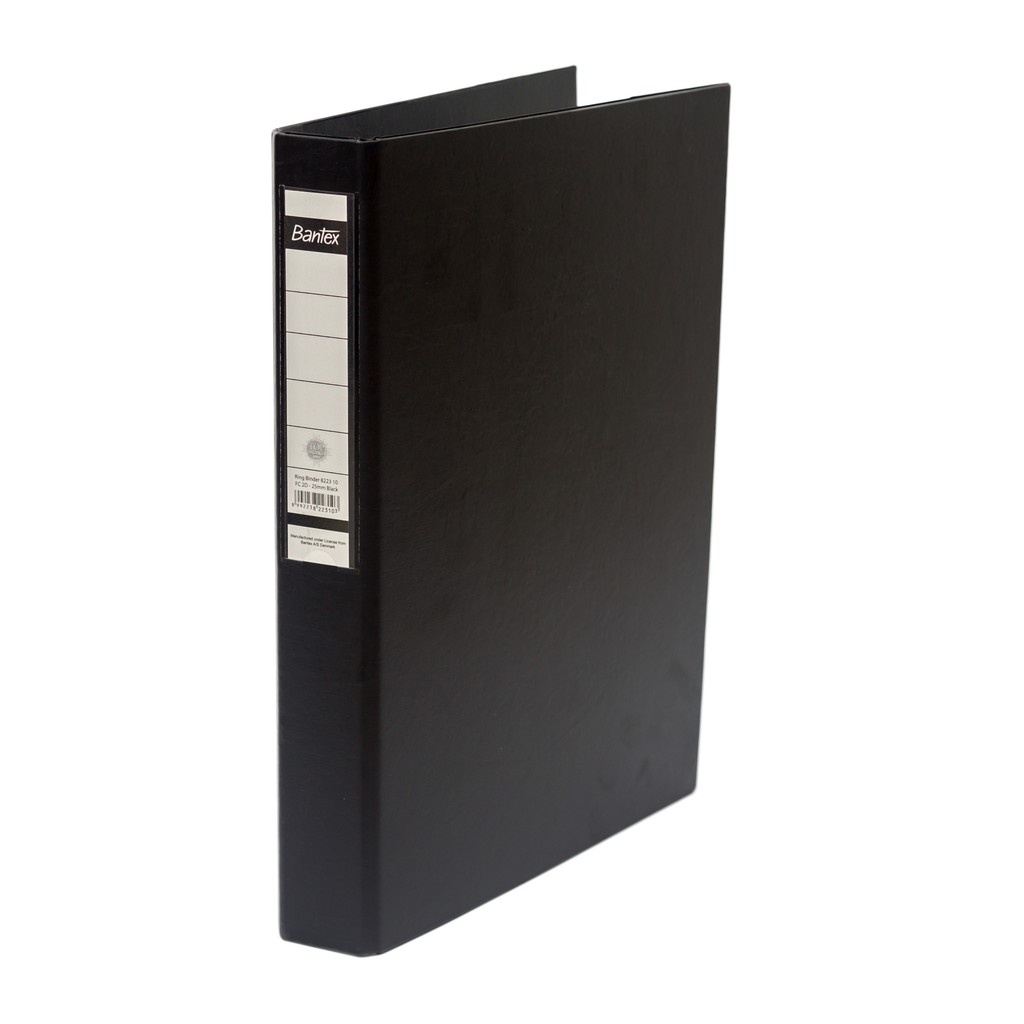 

[Artomas] Bantex Ring Binder 2 Ring D 25mm Folio Black 8223 10