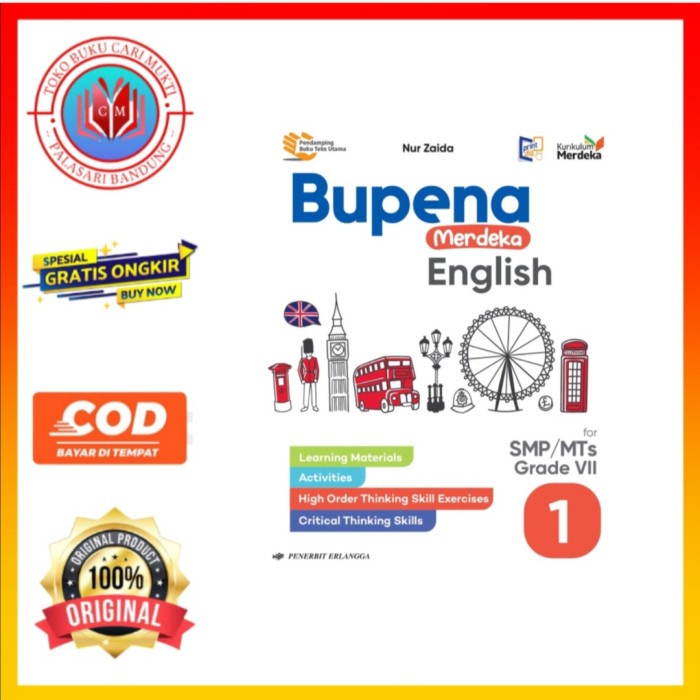 

Erlangga Buku Bupena English Untuk SMP/MTS Kelas 7 Kurikulum Merdeka