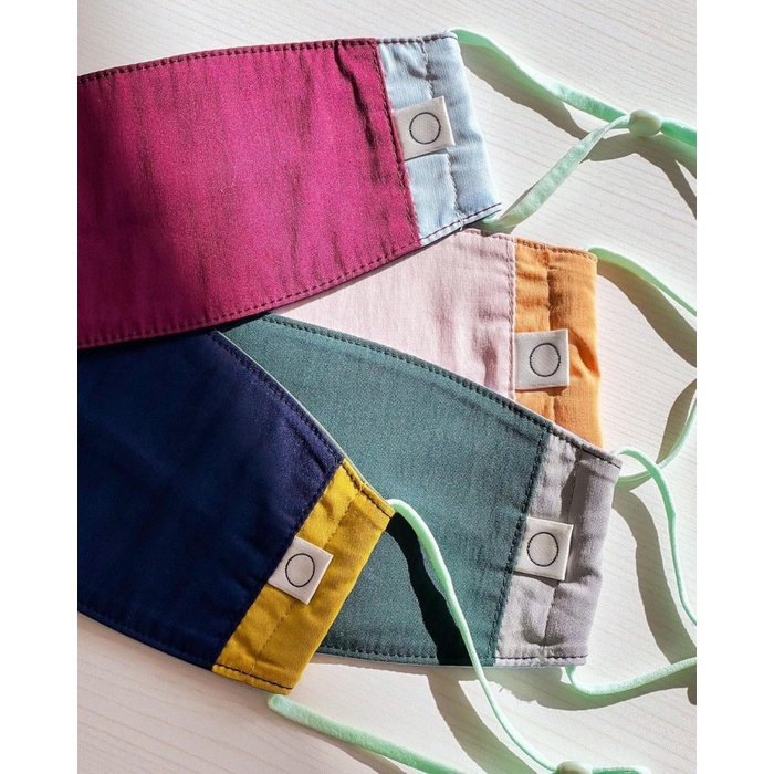 Beyond the Vines Trifold Woven Face Mask - BTV 4D Three Fold/Tri-fold - Maroon, S / M