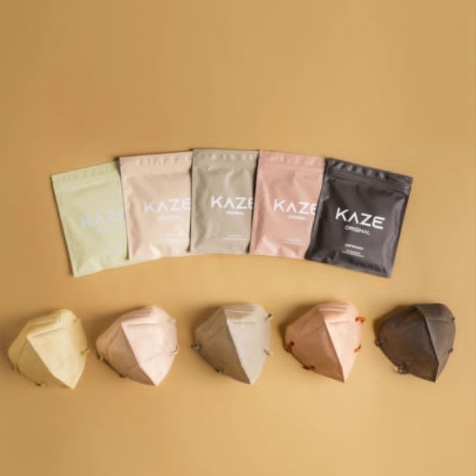Masker Kaze KN95 Brown Series /Kaze Mask KN95 - 1 Box (10pcs)
