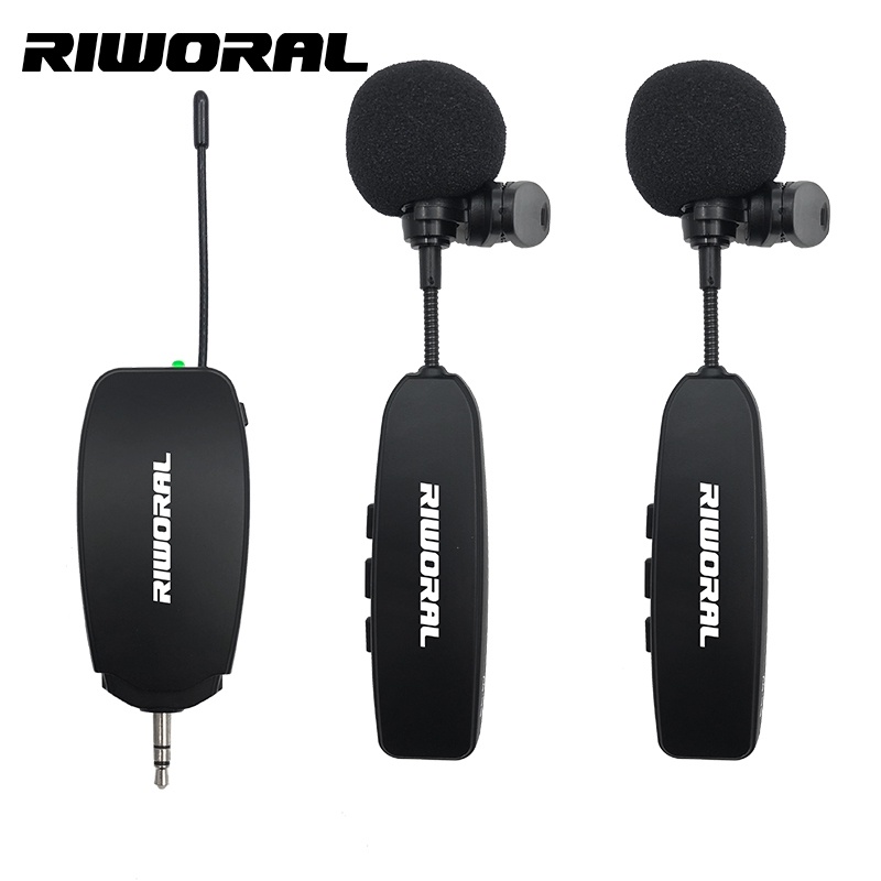 RIWORAL RSH2 wireless Lavalier Lapel  microphone for teaching recording videoke interview