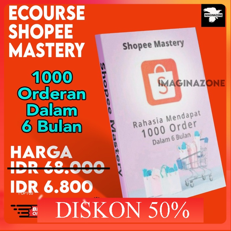 FREE ONGKIR  Ecourse Marketplace Orange Komunitas Premium Mastery Shopee Mastery  | shoppe affiliate