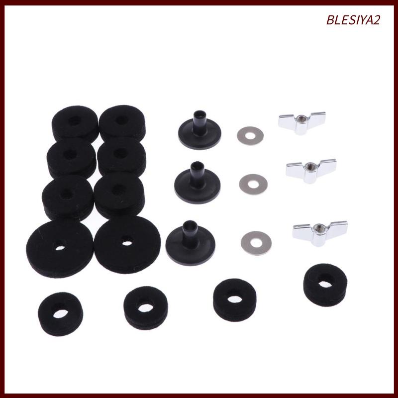 [Blesiya2] 12dudukan Simbal Pengganti Felt Washers Sleeves Wing Nut Untuk Drum Set