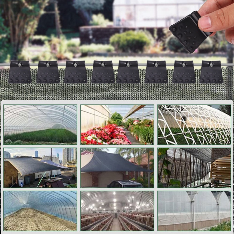 10pcs Klip Jaring Kerai Matahari Tipe Kupu-Kupu/Tahan Angin Pertanian Bayangan Film Tombol Tetap/Kait Instalasi Pagar Rumah/Greenhouse Film Sun Shading Net Clamp Aksesoris