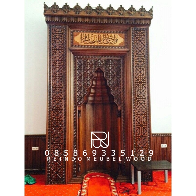 mihrab masjid jati / mihrab masjid minimalis / mimbar masjid jepara 07-RMW