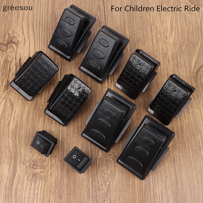 Greesou Mainan Pedal Saklar Kontrol Auto-Reset Pedal Plastik Pengganti Anak Ride Car ID