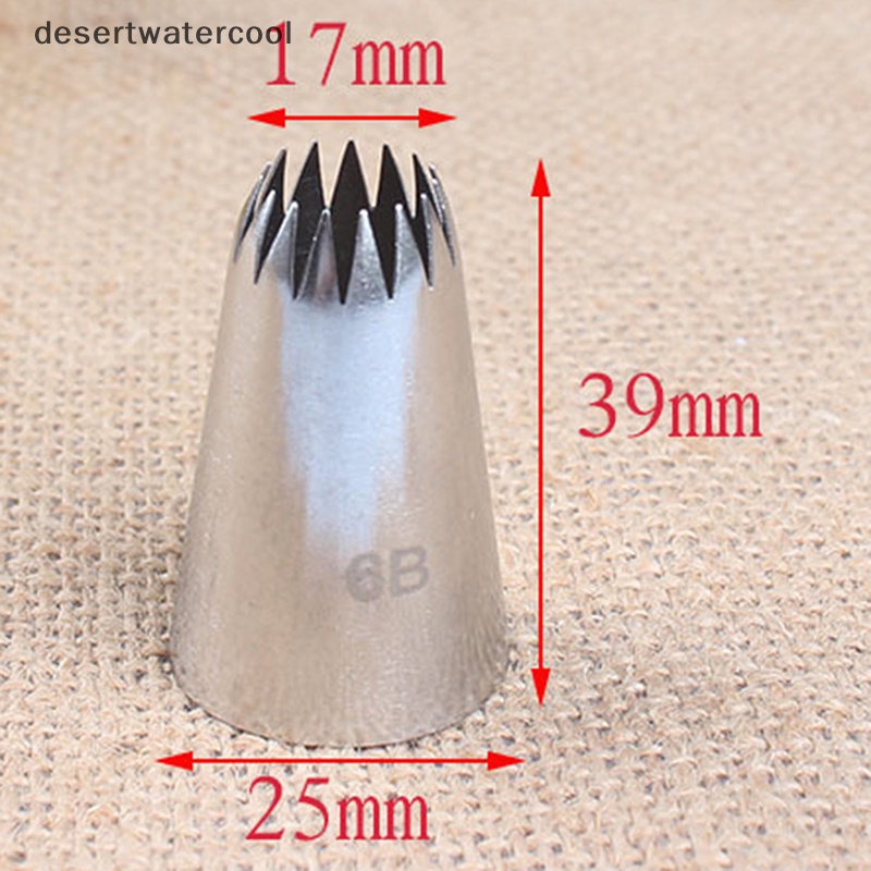 Deid 6B Stainless Steel Icing Nozzle Dekorasi Tip Kue Baking Pastry Decor Martijn