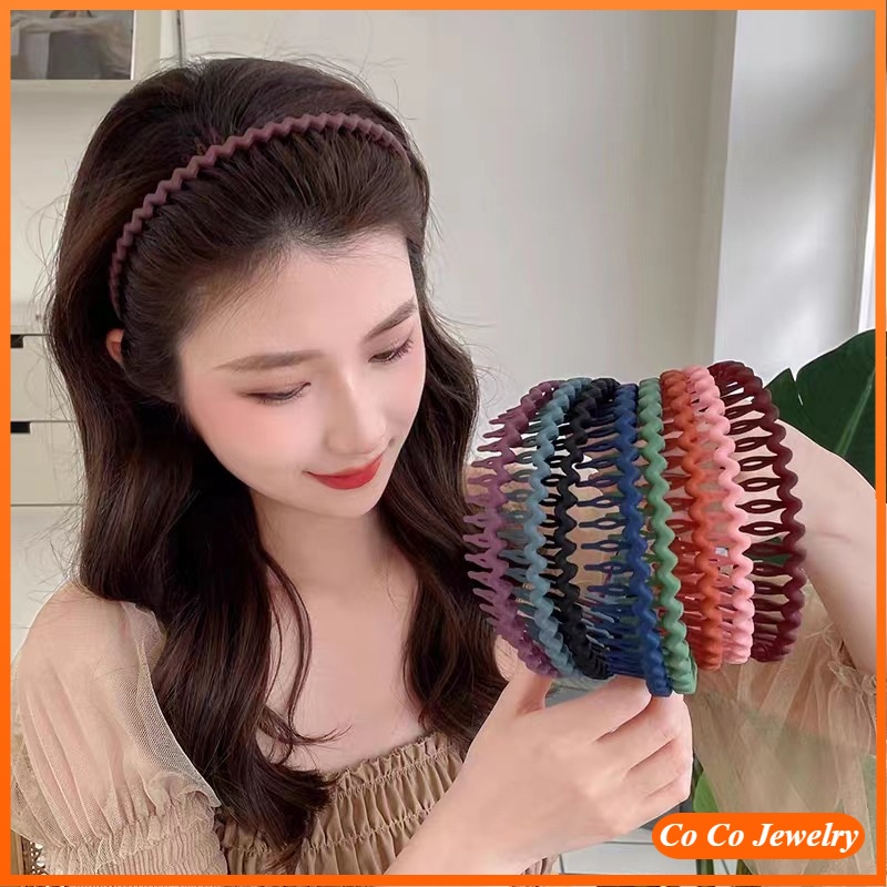 Aksesoris Rambut Headband Cuci Muka Gigi Tidak Licin Untuk Wanita