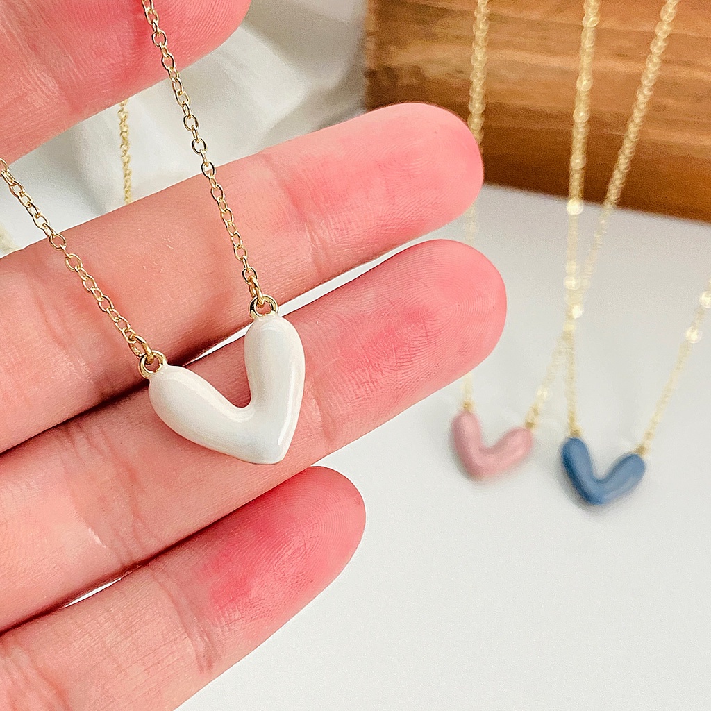 Mh Fashion Warna Drop Kalung Liontin Untuk Wanita Ins Kepribadian Niche Klavikula Rantai2023Musim Panas Terbaru Mewah Baru Dopamin Aksesoris