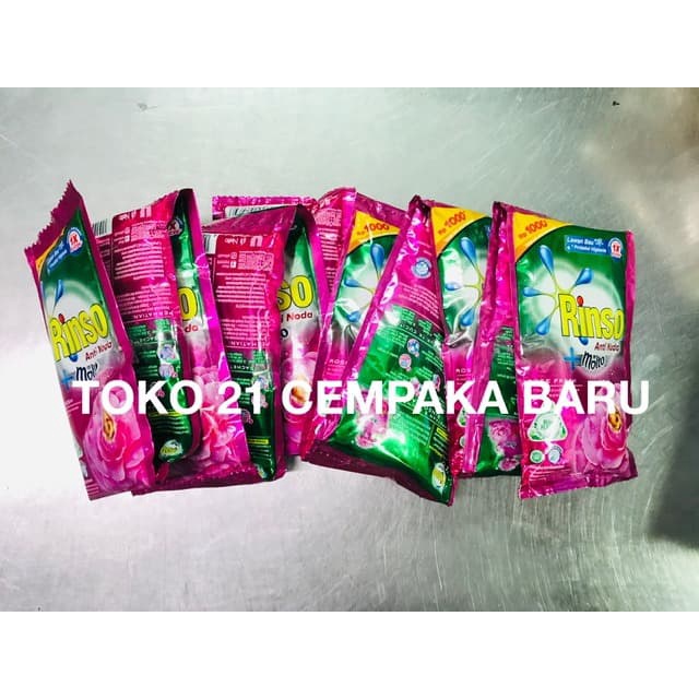 

Rinso Deterjen CAIR Wangi ROSE FRESH PINK 1 renceng isi 12 sachet