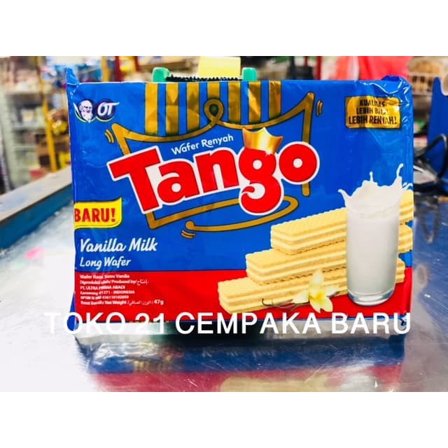 

Tango Wafer VANILLA MILK Long Wafers 47g | Biscuits Susu Vanila Tango