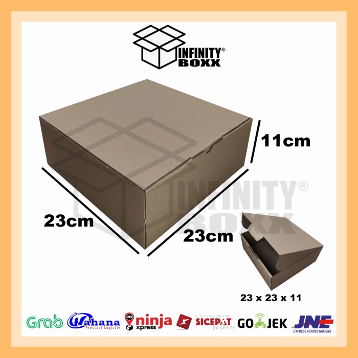 

kotak kardus box die cut uk 23x23x11 PIZZA