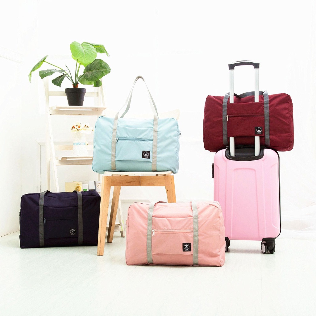 TAS TRAVEL BAG WANITA MURAH  / TAS SHOPPING TRAVEL LIPAT PARASUT / TAS MUDIK KOPER TFW 00153
