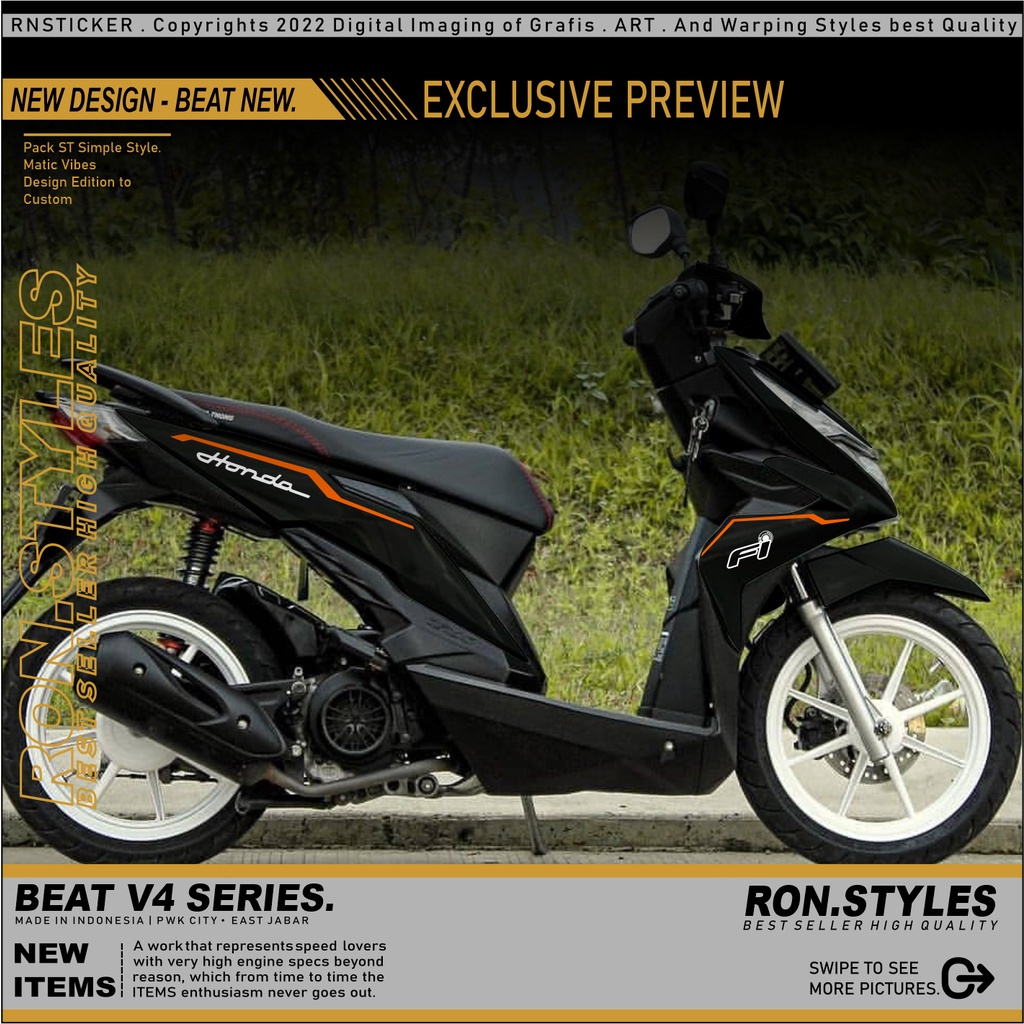 V5 CUTTING STRIPING VARIASI BEAT NEW 2016 SAMPAI 2019 STRIPING BEAT NEW STIKER BEAT NEW STRIPING VAR