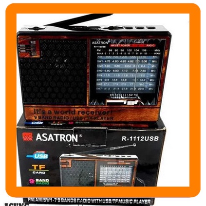 Asatron R1112USB R1112 9Band Speaker Radio Bluetooth MP3 Player Portab Best Seller