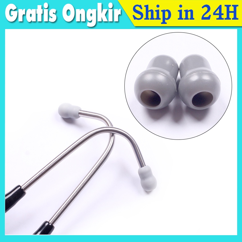Skid Eartip / Penutup Telinga Bahan Silikon Lembut reusable Untuk Stetoskop Littmann