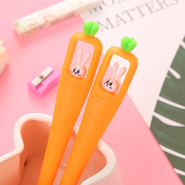 

PULPEN GEL MOTIF CARROT SWING BUNNY /PULPEN AIR BENTUK WORTEL KELINCI LUCU LG