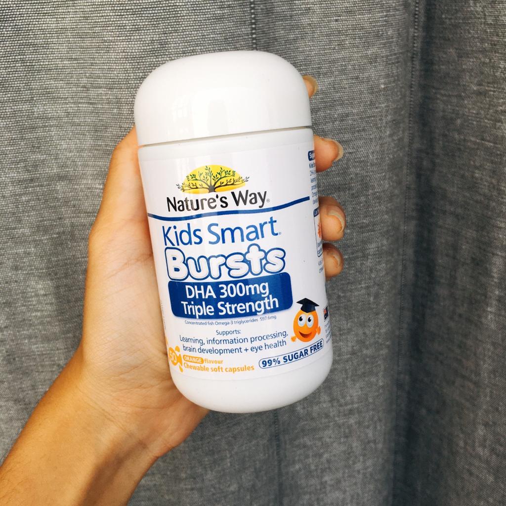 Nature’s Way Kids Smart Bursts DHA 300mg – Triple Strength (Chewable)