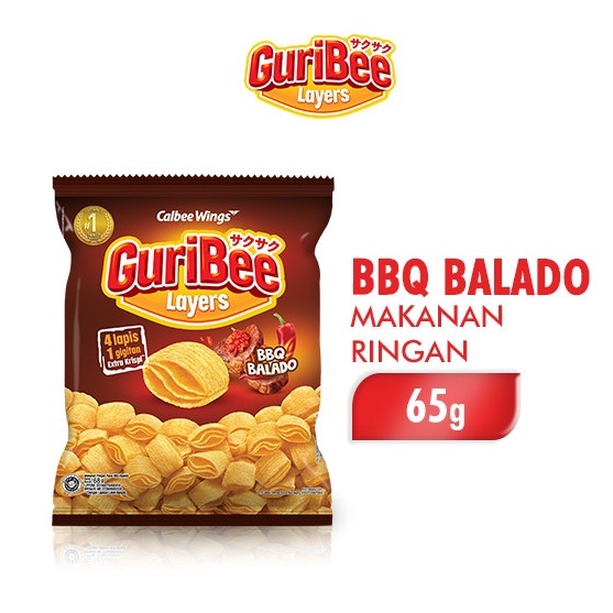 

Guribee Layers Makanan Ringan BBQ Balado 65 gr EXTRA KRISPI ORIGINAL