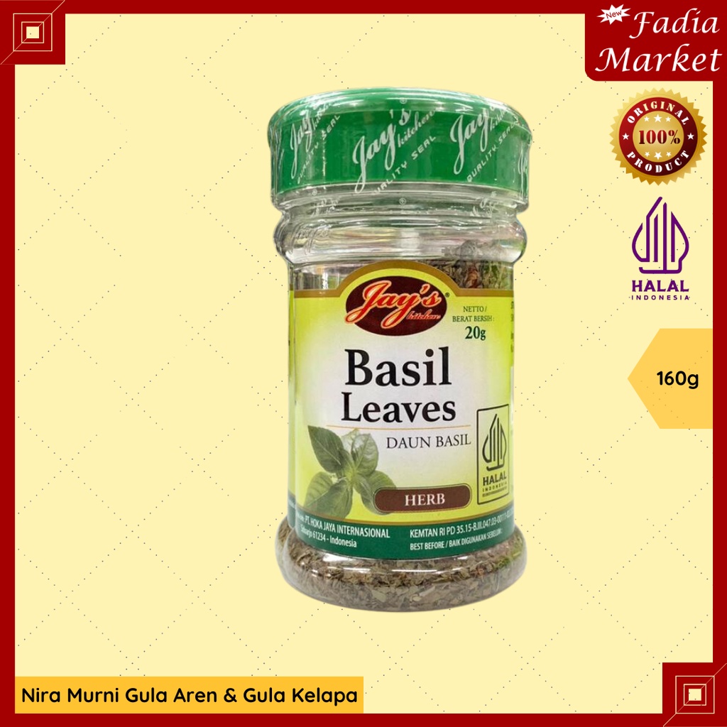 

Jays Jay's Herbs Basil Leaves Daun 40g